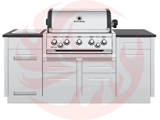 Broil King Imperial S 590i 5-Burner Gas Grill Island With Rotisserie & Side Burner - Phoenix Fire Art Store