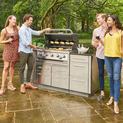 Broil King Imperial S 590i 5-Burner Gas Grill Island With Rotisserie & Side Burner