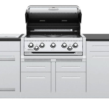Broil King Imperial S 590i 5-Burner Gas Grill Island With Rotisserie & Side Burner
