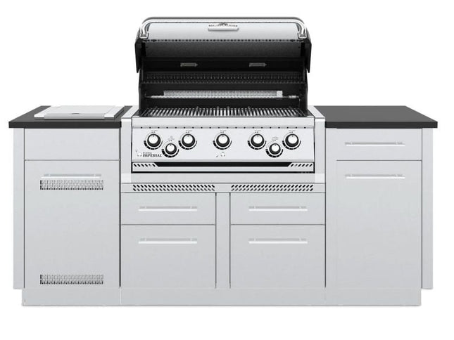 Broil King Imperial S 590i 5-Burner Gas Grill Island With Rotisserie & Side Burner