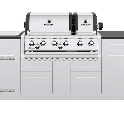 Broil King Imperial S 690i 6-Burner Gas Grill Island With Rotisserie & Side Burner
