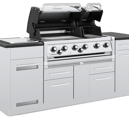 Broil King Imperial S 690i 6-Burner Gas Grill Island With Rotisserie & Side Burner
