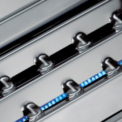 Broil King 9 3/4-Foot Outdoor Kitchen Island with Imperial S 690i 6-Burner Gas Grill, Rotisserie, Side Burner & Refrigerator