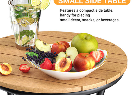Pamapic Aluminum and Plastic-Wood Outdoor Dining Table Set Pamapic