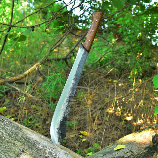 Trailblazer Camping Survival Knife – 19" Custom Handmade High Carbon Steel Blade with Rosewood Full Tang Handle