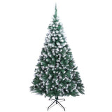 Green Pointed Spray White PVC Material Christmas Tree
