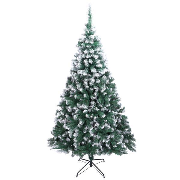 Green Pointed Spray White PVC Material Christmas Tree