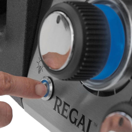 Broil King 118 x 70-Inch Outdoor Kitchen Island with Imperial QS 690i 6-Burner Gas Grill, Rotisserie, Side Burner, Refrigerator & iQue™ Technology Control