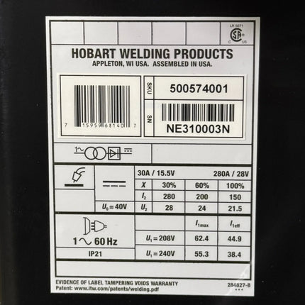 HOBART Ironman 240 Welder | Single-Phase MIG Machine