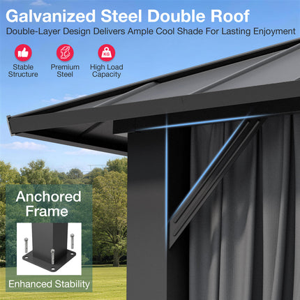 Aera Permanent 10'x12' Hardtop Gazebo Pamapic