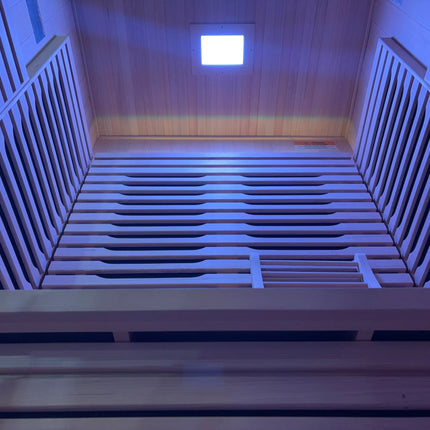 Blisspod | Milano | Full Spectrum Sauna Canadian Hemlock Ultra Low EMF | 6 Far Infrared & Red Glass Heater & Chromotherapy | 2 Person zoppinh