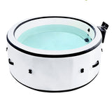 Inflatable Hot Tub, Portable Spa Pool, Outdoor Spa Center That Can Accommodate 4-6 People, With Lid And 6 Colored Light Beads - Phoenix Fire Art Store