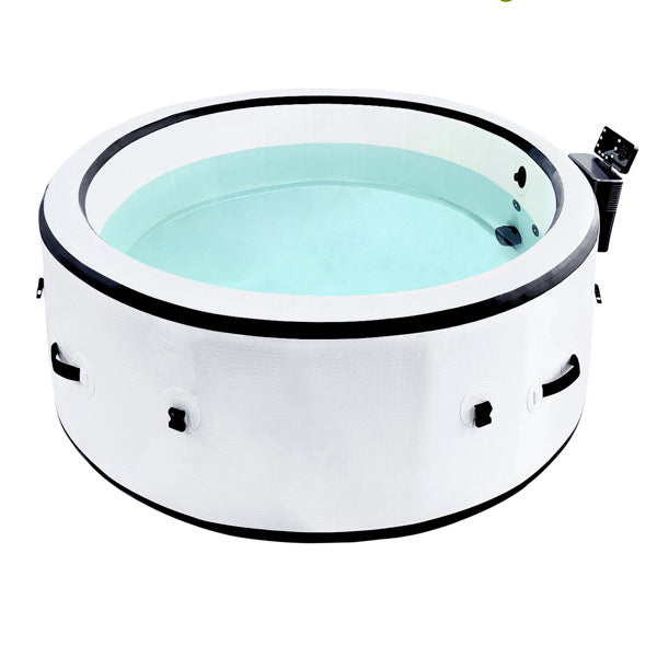 Inflatable Hot Tub, Portable Spa Pool, Outdoor Spa Center That Can Accommodate 4-6 People, With Lid And 6 Colored Light Beads - Phoenix Fire Art Store