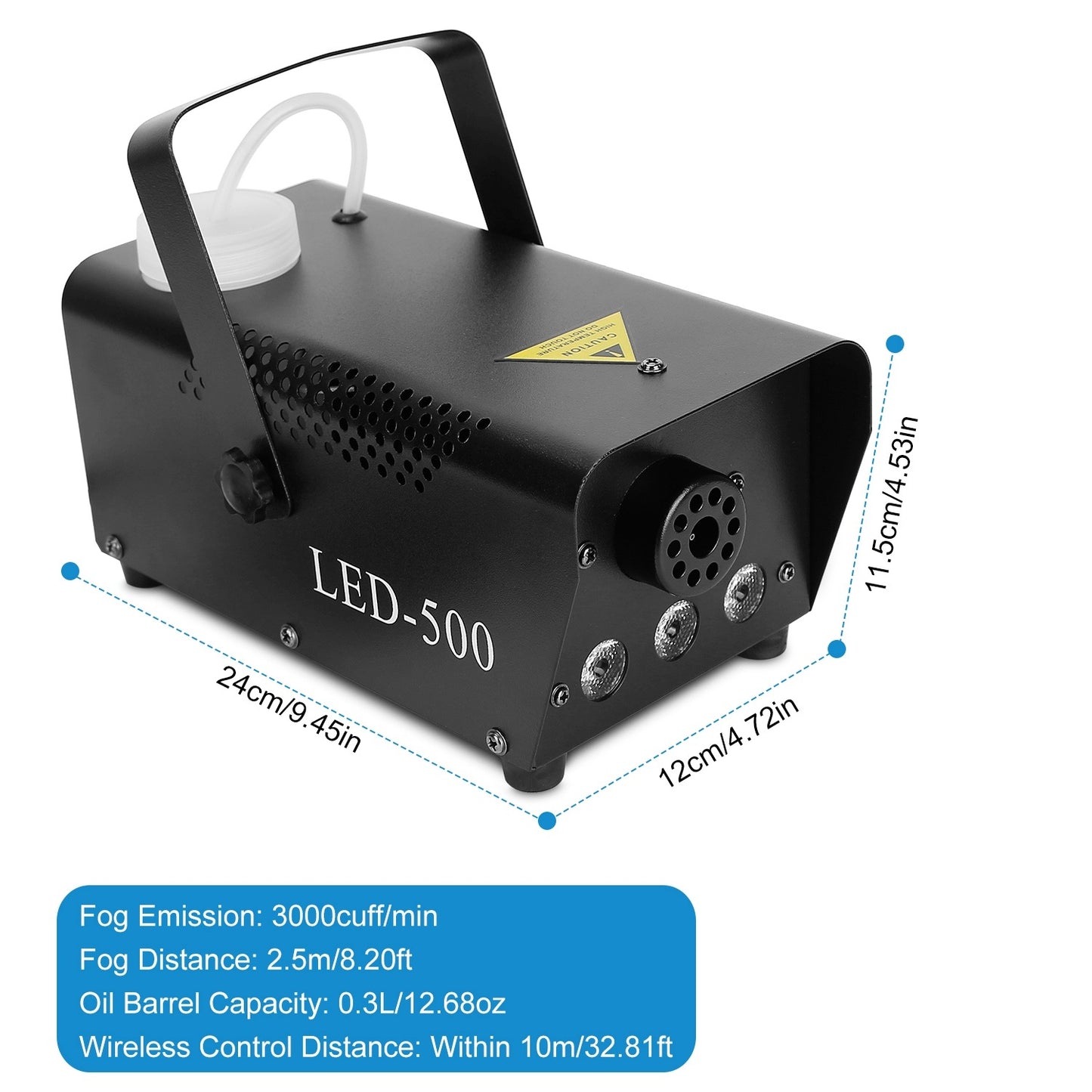 1Pc 400W Fog Machine RGB LED Party Club DJ Fogger Rapid Heating Remote Control Wedding Stage Smoke Machine
