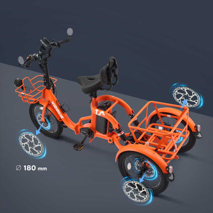 Viribus FC2 Folding Electric Tricycle | 3-Wheel Freedom