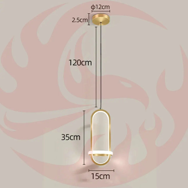 DecorBites™ LED Pendant Chandelier Light for Bedroom, Living Room - Modern Minimalist Design Decorbites