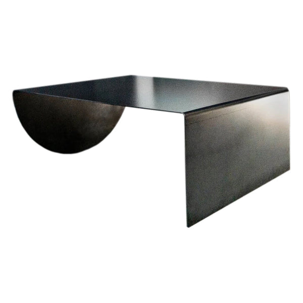 Asymmetrical Metal Coffee Table Heavy Duty Raw Steel