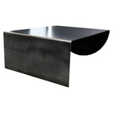 Asymmetrical Metal Coffee Table Heavy Duty Raw Steel