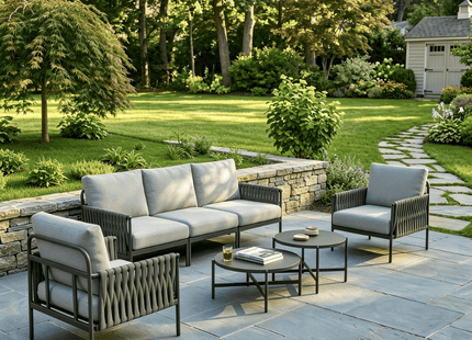 Axis Woven Rope Outdoor Sectional Set, 7-Piece Pamapic