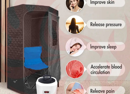 Blisspod Portable Personal Full Body 60 Min Rapid Steam Sauna | Pentagonal | Grey | Powerful 1600 Watts | 3.6L Stronger Steamer | 90X90X190cm zoppinh