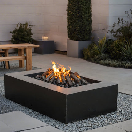 Rectangular Steel Fire Pit - Backyard Bonfire Beast