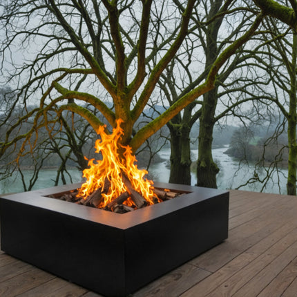 Square Corten Fire Pit - FREE SHIPPING