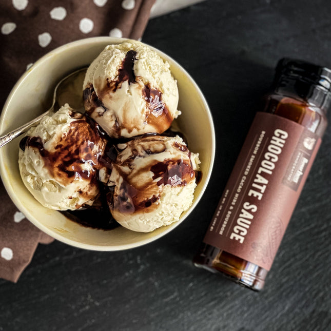 Chocolate Sauce – Bourbon Smoked Cacao Nibs & Bourbon