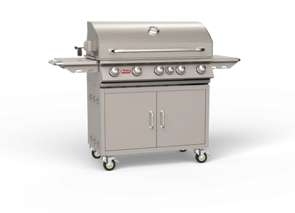 Bull Brahma 38-Inch 5-Burner Freestanding Gas Grill with Rear Infrared Burner - Phoenix Fire Art Store