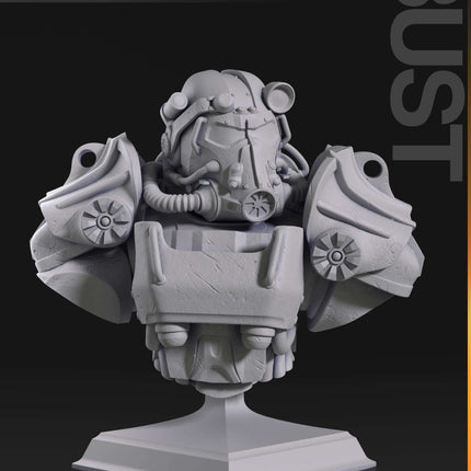 Fallout T-60 Power Armor Bust - 1:10 Scale 75mm