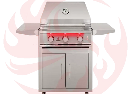 TrueFlame 25-Inch 3-Burner Freestanding Gas Grill with Grill Lights Designing Backyards