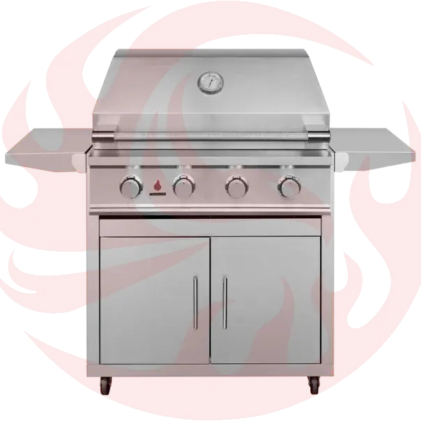 TrueFlame E-Series 32-Inch 4-Burner Freestanding Gas Grill Designing Backyards
