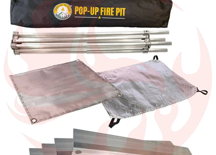 Fireside Outdoor Pop-Up Fire Pit & Heat Shield Bundle - Phoenix Fire Art Store