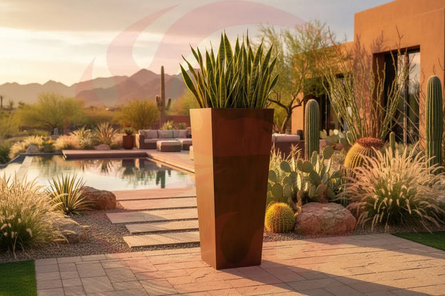 Corten Steel Tapered Planter - FREE SHIPPING! MK Design Elements