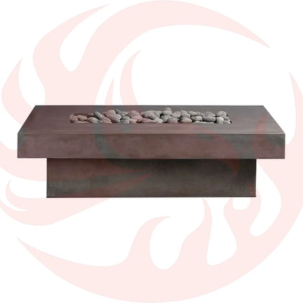 Toplina - Rectangular Concrete Fire Pit Table - Phoenix Fire Art Store