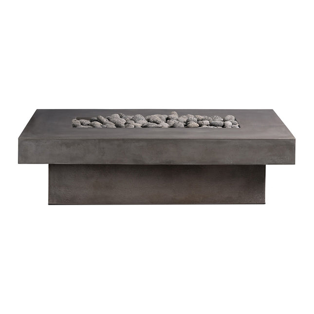 Toplina - Rectangular Concrete Fire Pit Table - Phoenix Fire Art Store