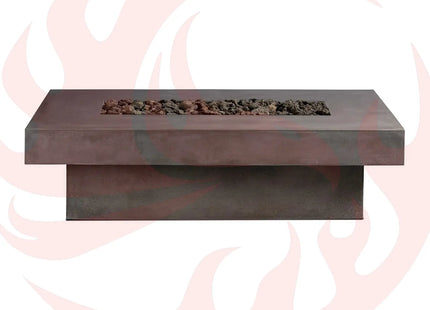 Toplina - Rectangular Concrete Fire Pit Table - Phoenix Fire Art Store