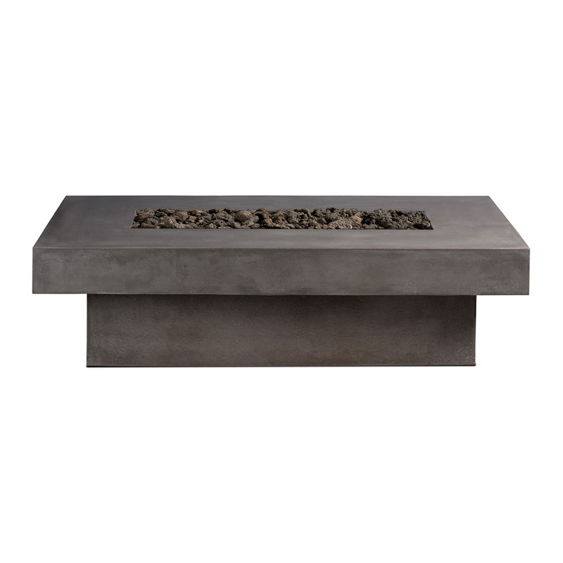 Toplina - Rectangular Concrete Fire Pit Table - Phoenix Fire Art Store