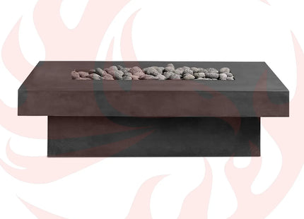 Toplina - Rectangular Concrete Fire Pit Table - Phoenix Fire Art Store