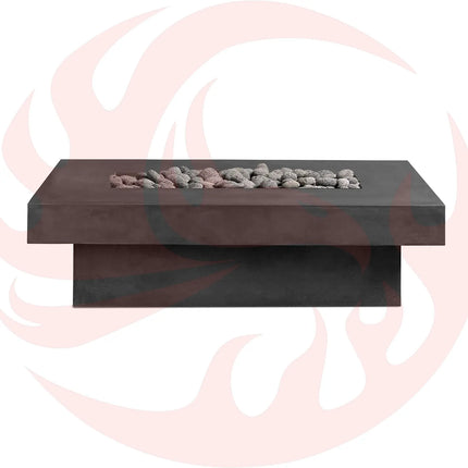 Toplina - Rectangular Concrete Fire Pit Table - Phoenix Fire Art Store