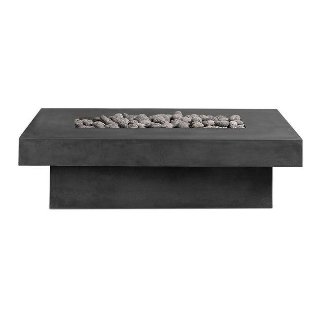 Toplina - Rectangular Concrete Fire Pit Table - Phoenix Fire Art Store