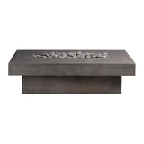 Toplina - Rectangular Concrete Fire Pit Table - Phoenix Fire Art Store