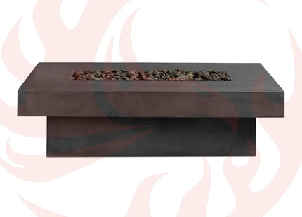 Toplina - Rectangular Concrete Fire Pit Table - Phoenix Fire Art Store