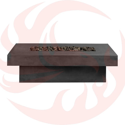 Toplina - Rectangular Concrete Fire Pit Table - Phoenix Fire Art Store