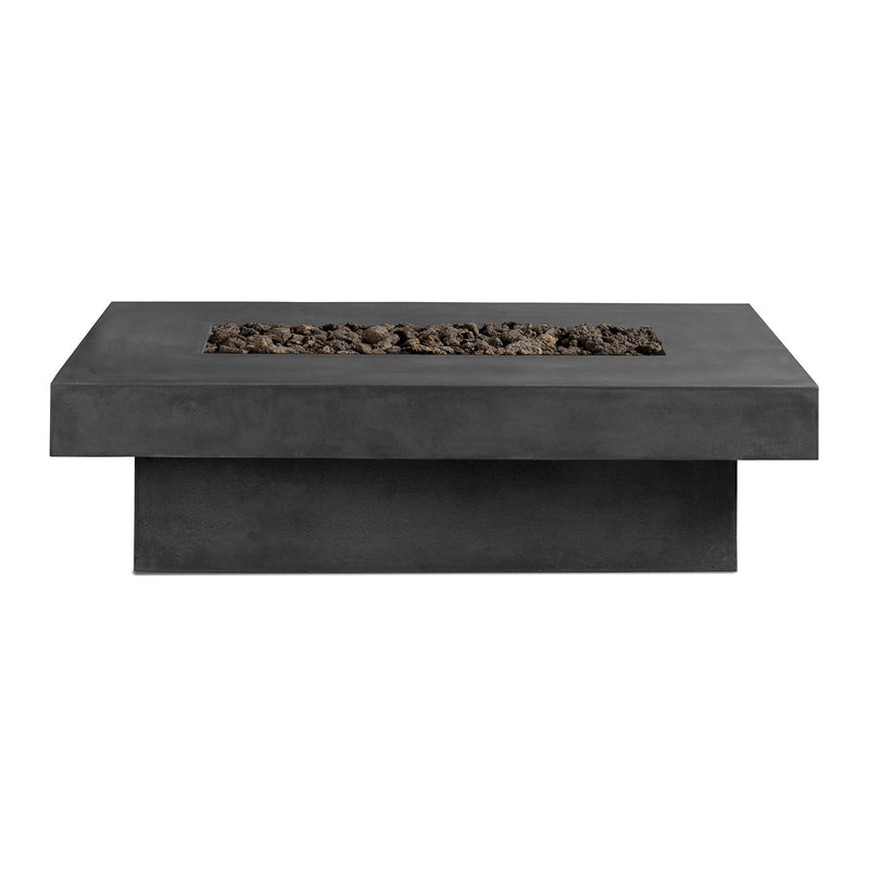 Toplina - Rectangular Concrete Fire Pit Table - Phoenix Fire Art Store