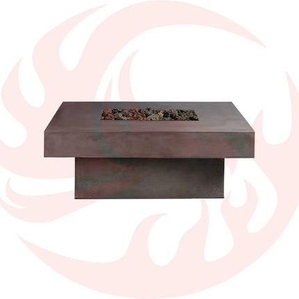 Platz - Square Concrete Fire Pit Table - Phoenix Fire Art Store