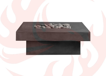 Platz - Square Concrete Fire Pit Table - Phoenix Fire Art Store