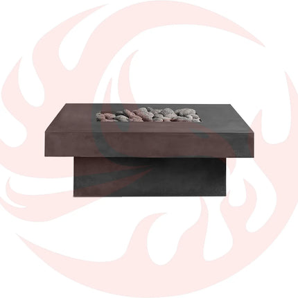Platz - Square Concrete Fire Pit Table - Phoenix Fire Art Store