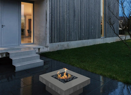 Platz - Square Concrete Fire Pit Table - Phoenix Fire Art Store