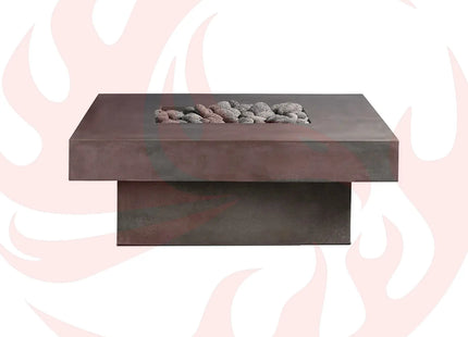 Platz - Square Concrete Fire Pit Table - Phoenix Fire Art Store
