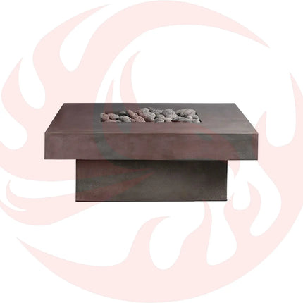 Platz - Square Concrete Fire Pit Table - Phoenix Fire Art Store